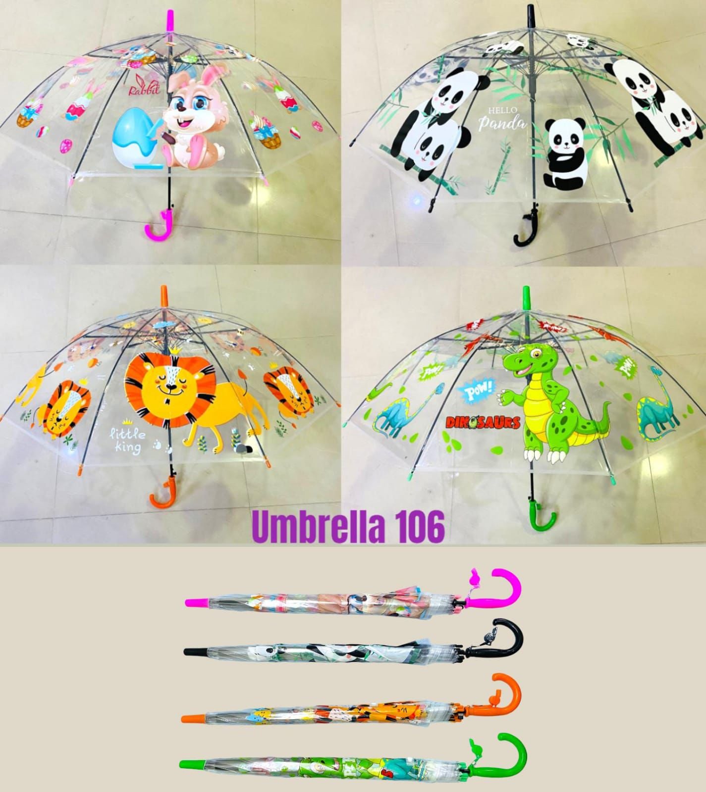 Transparent-Character Umbrella U01