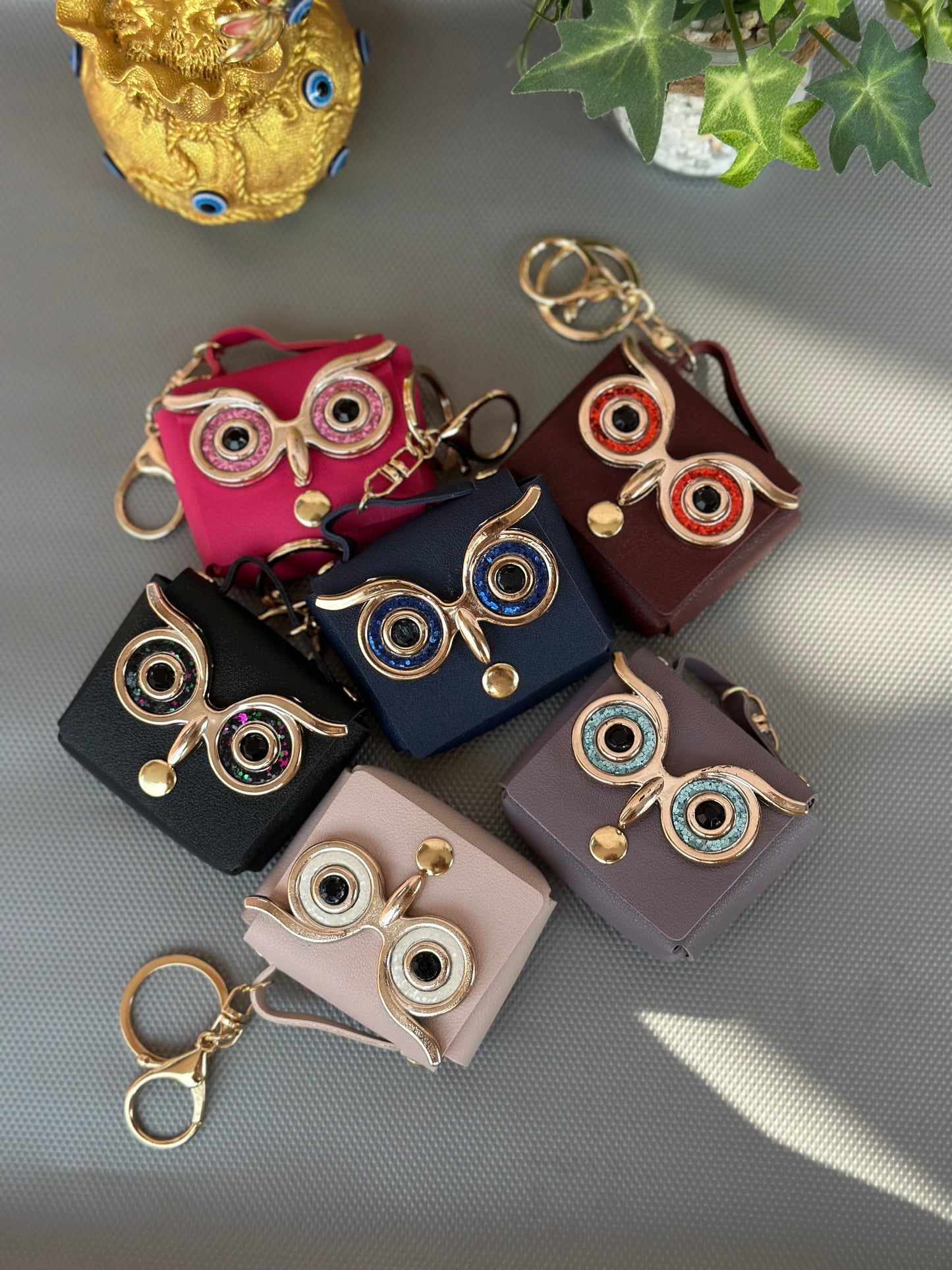 Owl Coin Pouch Keychain